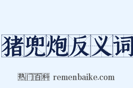 猪兜炮反义词是什么意思的图片